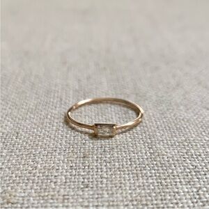 14k Gold baguette ring